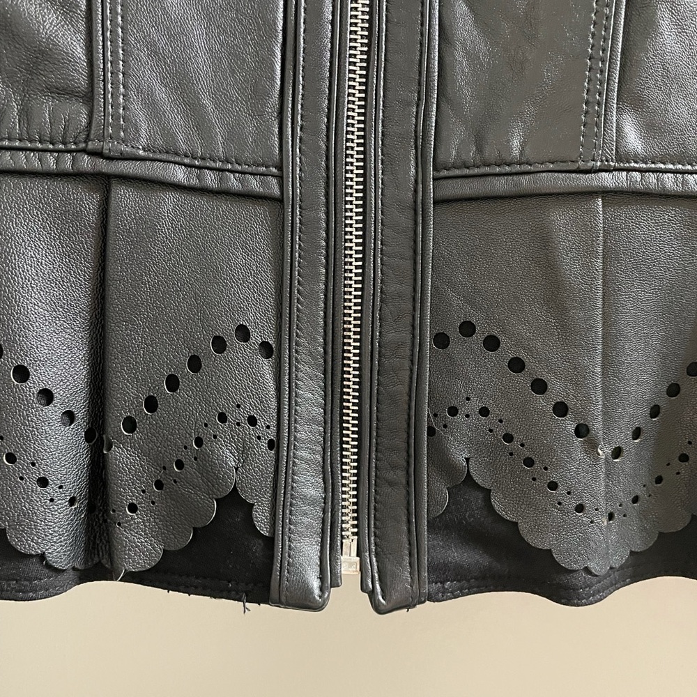 WHBM Leather Moto Jacket - Picture 4 of 9